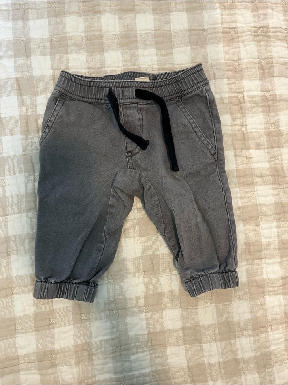 Tucker + Tate Gray Jogger Pants with Black Drawstring